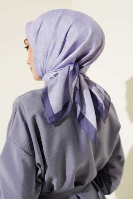 MK Desen Soft Eşarp Menekşe - Thumbnail