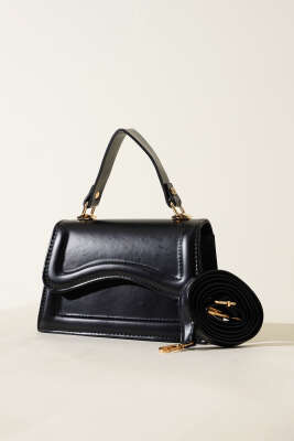 Tek Bölmeli El Çantası Siyah - Thumbnail