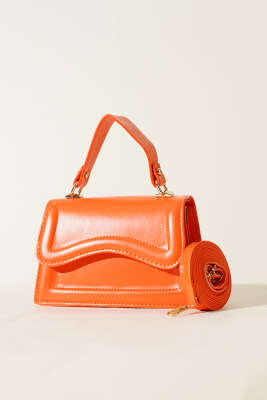 Tek Bölmeli El Çantası Oranj - Thumbnail