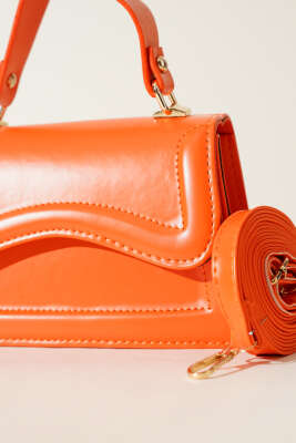 Tek Bölmeli El Çantası Oranj - Thumbnail