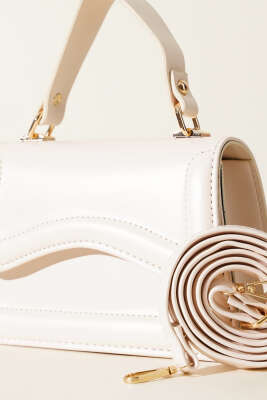 Tek Bölmeli El Çantası Krem - Thumbnail