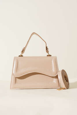 Tek Bölmeli El Çantası Bej - Thumbnail