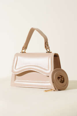 Tek Bölmeli El Çantası Bej - Thumbnail