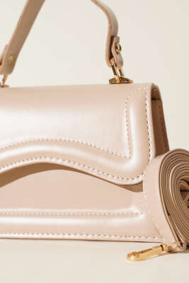 Tek Bölmeli El Çantası Bej - Thumbnail