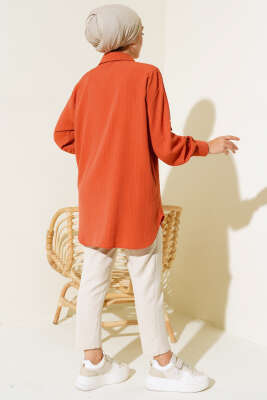 Kol Apoletli Gömlek Kiremit - Thumbnail