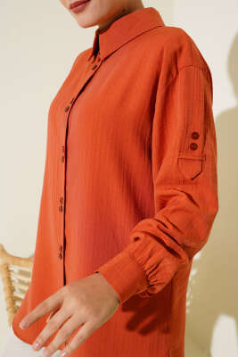 Kol Apoletli Gömlek Kiremit - Thumbnail