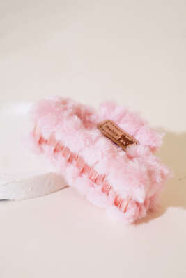 Figürlü Peluş Mandal Toka Pudra - Thumbnail