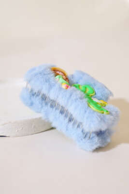 Sweet Peluş Mandal Toka Mavi - Thumbnail