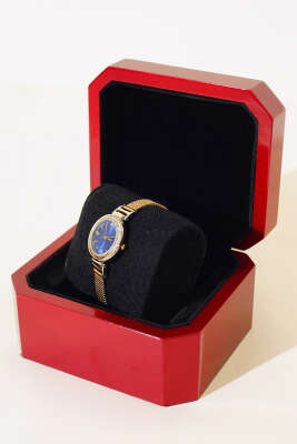 Taş Detaylı Kadın Kol Saati Lacivert - Thumbnail