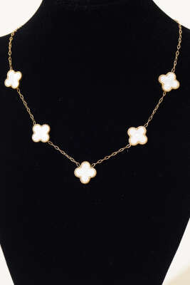 Renkli Yonca Kolye Sedef - Thumbnail