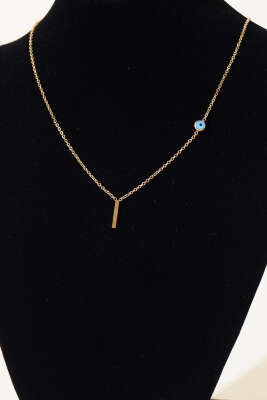 Nazar Boncuklu Harf Kolye I - Thumbnail