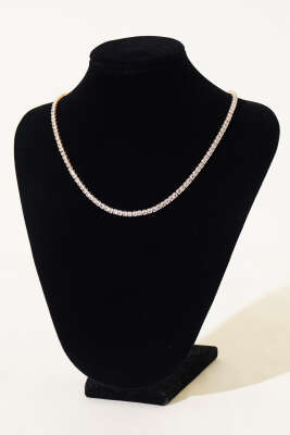 Taş Su Yolu Kolye Gold - Thumbnail