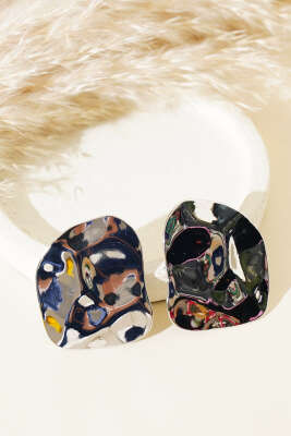 Asimetrik Küpe Gümüş - Thumbnail