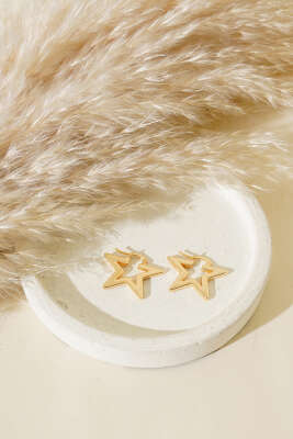 Yıldız Küpe Gold - Thumbnail