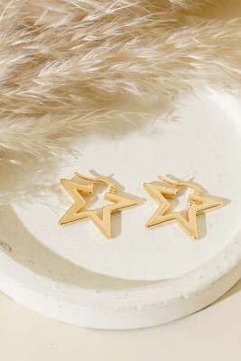 Yıldız Küpe Gold - Thumbnail