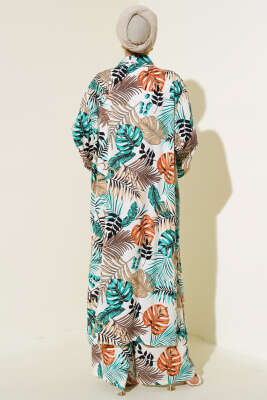 Etnik Desen Kimono İkili Takım Mint - Thumbnail