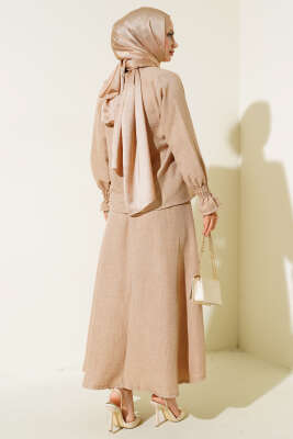 Bilekleri Lastikli Etekli İkili Takım Bisküvi - Thumbnail