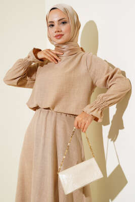 Bilekleri Lastikli Etekli İkili Takım Bisküvi - Thumbnail