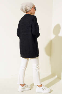 Bamber Fermuarlı Hırka Siyah - Thumbnail