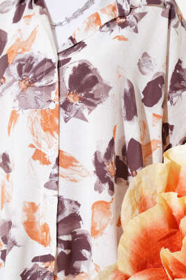 Karışık Desen Viskon İkili Takım Kahve - Thumbnail