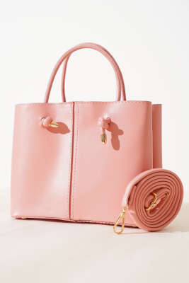 Pazarium - Dikiş Detaylı Kadın El Çantası Yavru Ağzı