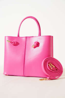 Dikiş Detaylı Kadın El Çantası Fuşya - Thumbnail