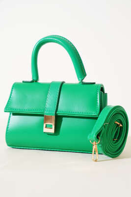 Pazarium - Mıknatıslı El Çantası Yeşil