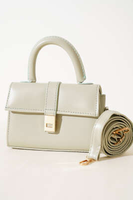 Mıknatıslı El Çantası Çağla Yeşili - Thumbnail