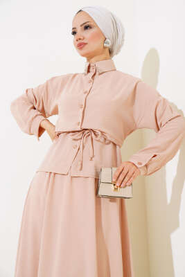 Yakası Boncuklu Ayrobin Etekli İkili Takım Bisküvi - Thumbnail