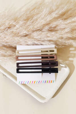 Dikdörtgen 4'lü Pens Toka Asorti - Thumbnail