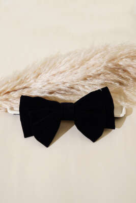 Kadife Fiyonk Toka Siyah - Thumbnail