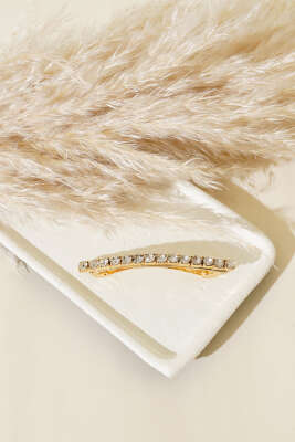 Taşlı Otomatik Toka Gold - Thumbnail