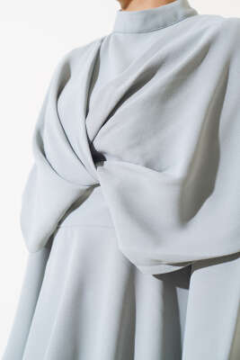 Krep Etekli İkili Takım Gri - Thumbnail