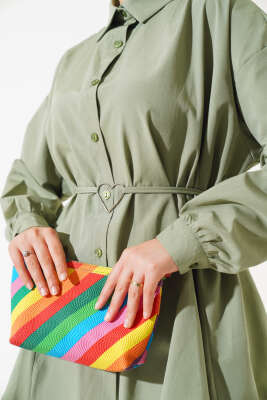 Kalp Tokalı Gömlek Çağla Yeşili - Thumbnail