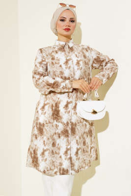 Ebru Desen Gömlek Camel - Thumbnail