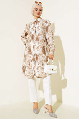 Ebru Desen Gömlek Camel - Thumbnail