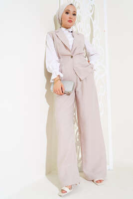 Pazarium - Bel Lastikli Yelekli İkili Takım Taş