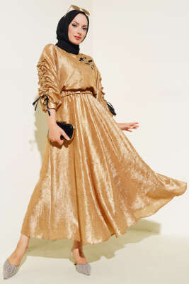 Pazarium - Kol Büzgülü İkili Takım Camel