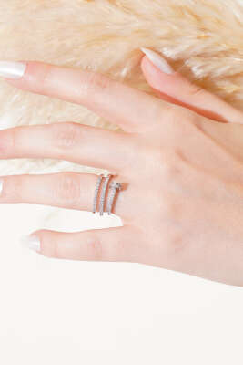 Taşlı Yüzük Gümüş - Thumbnail