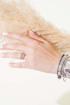 Taşlı Yüzük Gümüş - Thumbnail