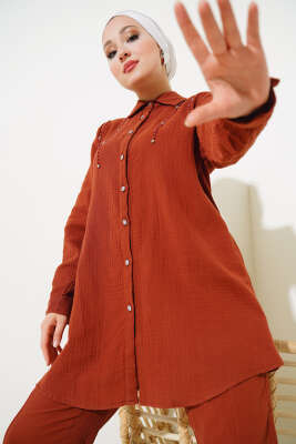 Sarkıt Taş Detaylı İkili Takım Taba - Thumbnail