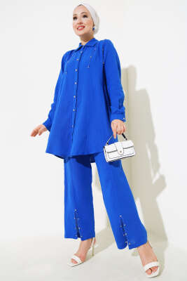 Sarkıt Taş Detaylı İkili Takım Saks - Thumbnail