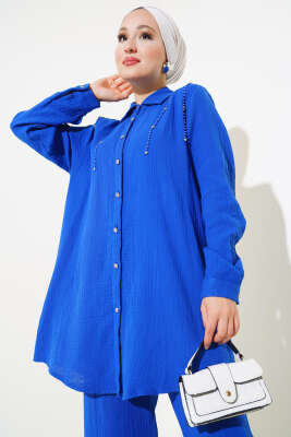 Sarkıt Taş Detaylı İkili Takım Saks - Thumbnail