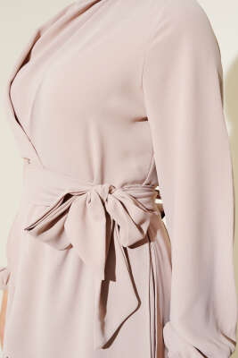 Bel Kuşaklı İkili Takım Bej - Thumbnail