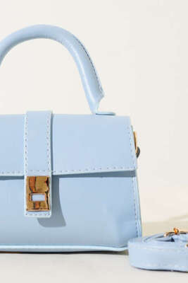 Mıknatıslı El Çantası Mavi - Thumbnail