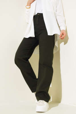 Pazarium - Uzun Salaş Kot Pantolon Haki