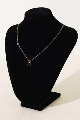 Nazar Boncuklu Harf Kolye B - Thumbnail