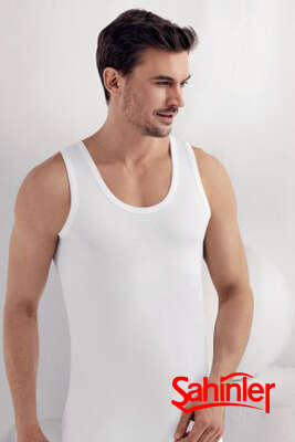 Pazarium - Şahinler Erkek Penye Atlet Beyaz