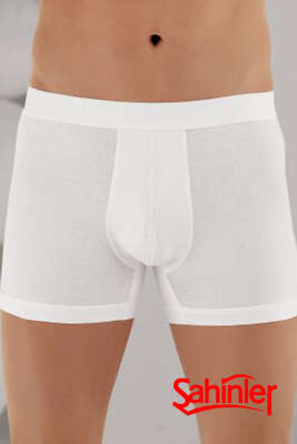 Şahinler Likralı Erkek Boxer Beyaz - Thumbnail