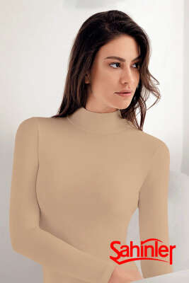 Şahinler Bayan Uzun Kol Dik Yaka Body Ten - Thumbnail